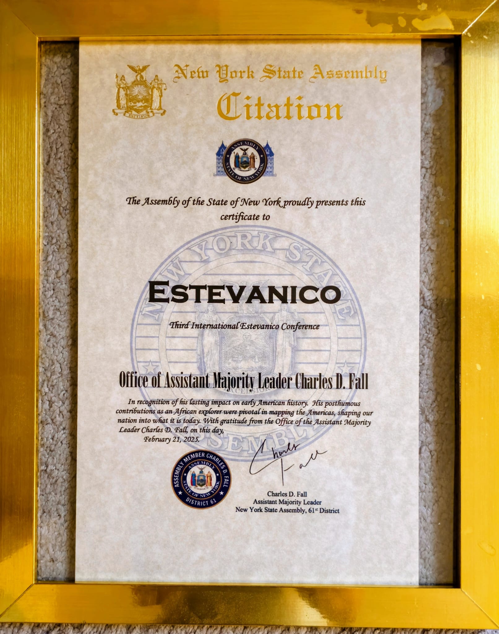 Proclamation recognizing the legacy of Estevanico — document 1